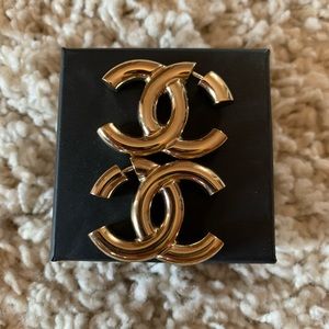 CHANEL Jewelry - Authentic CHANEL Large Gold CC Coco Mark Earrings CHANEL Jewelry - Authentic CHANEL Large Gold CC Coco Mark Earrings